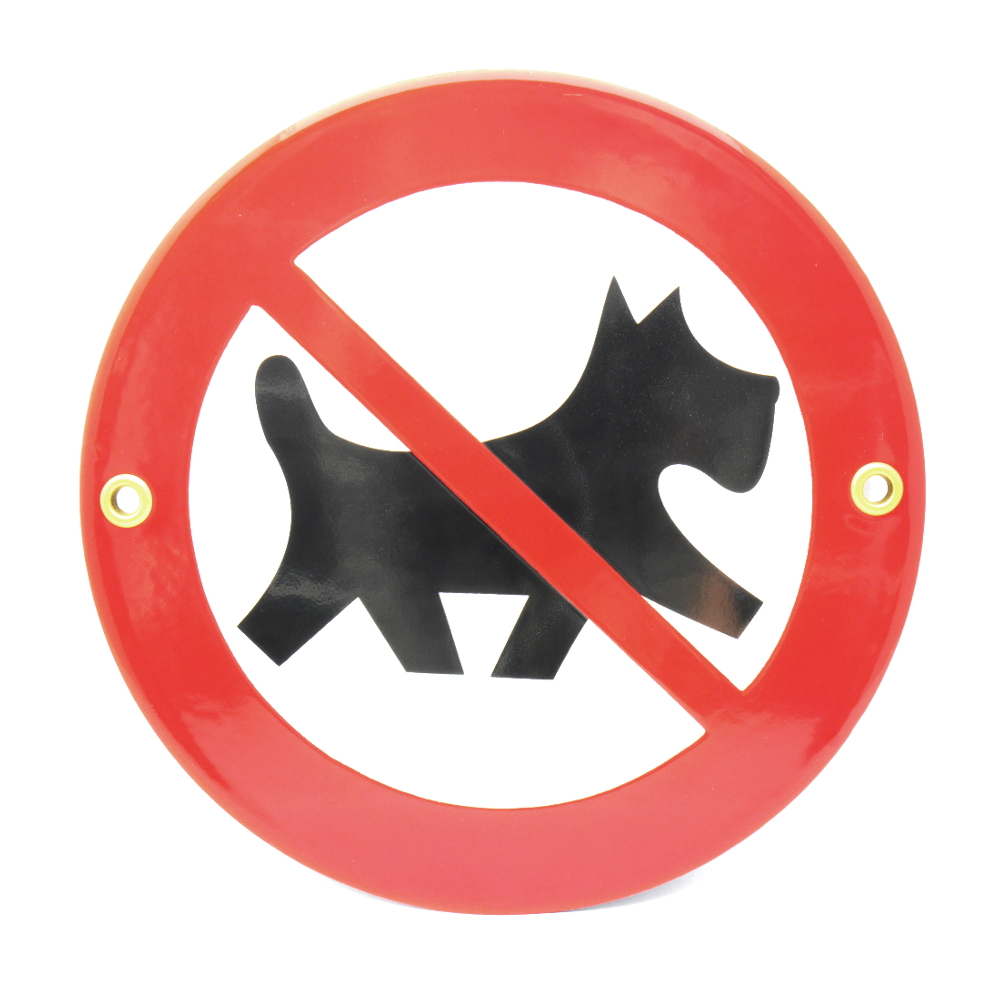 ► Münder-Email Schild - Hunde verboten Durchmesser 15 cm